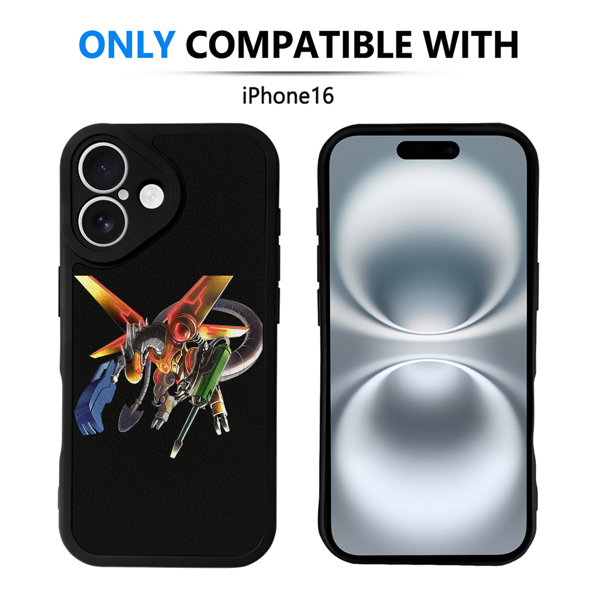 （画像用） 遊☆戯☆王 Yu-Gi-Oh! 【iPhone 16シリーズ対応】シリコンスマホケース（レザー調） 材質：シリコン